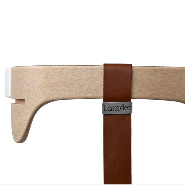 Leander Sicherheitsbügel für Hochstuhl in natur mit Gurt in braun