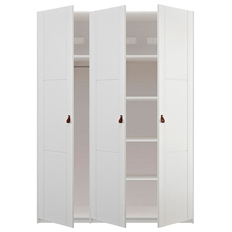 LIFETIME 3-türiger Kleiderschrank in weiß oder white wash- 150x203cm - Griffe wählbar