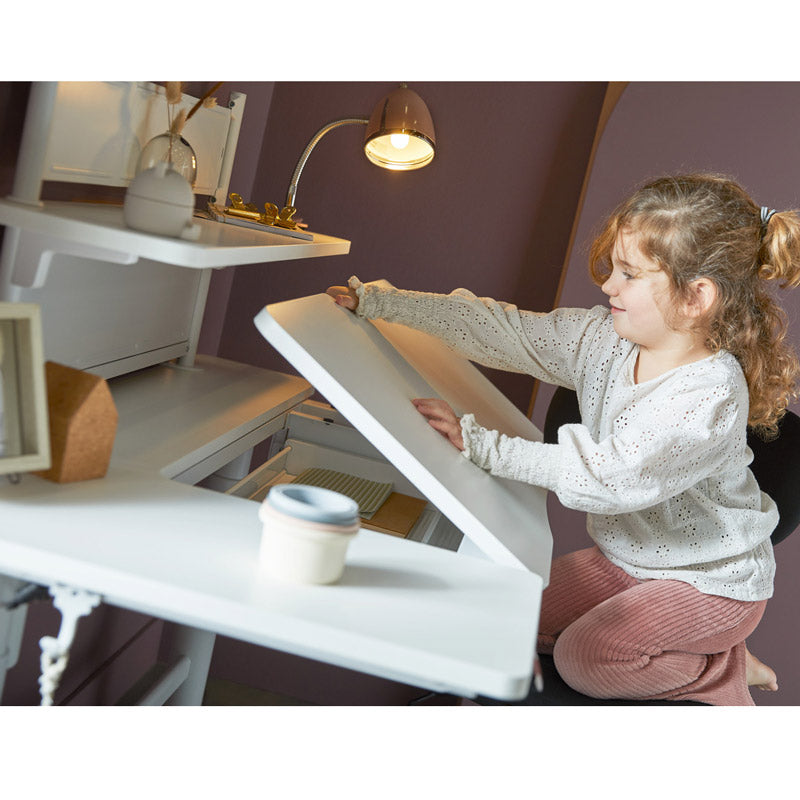 LIFETIME elektrisch verstellbarer Schreibtisch ERGO mit Klappteil rechts