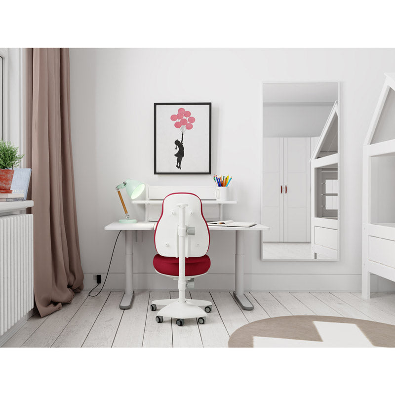 LIFETIME elektrisch verstellbarer Schreibtisch ERGO mit Klappteil rechts