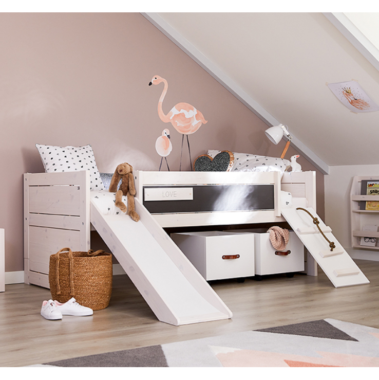 LIFETIME Kojenbett 90x200cm Climb & Slide in weiß oder white wash