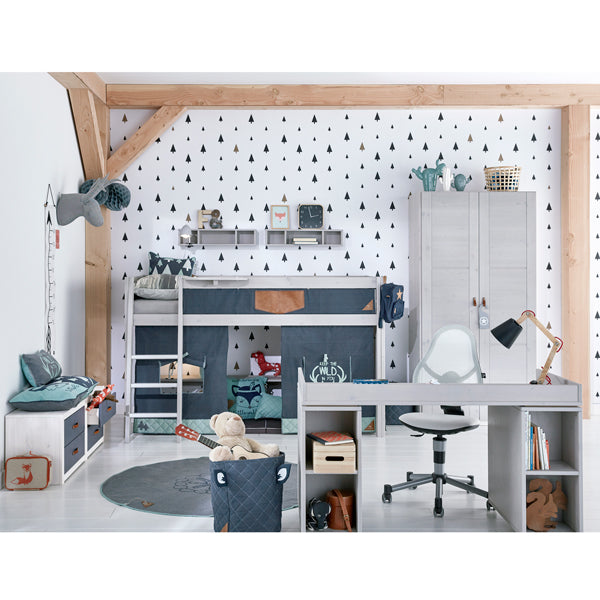 LIFETIME Regalsystem - Regal Höhe 120cm mit 2 Einlegeboden in weiß oder white wash