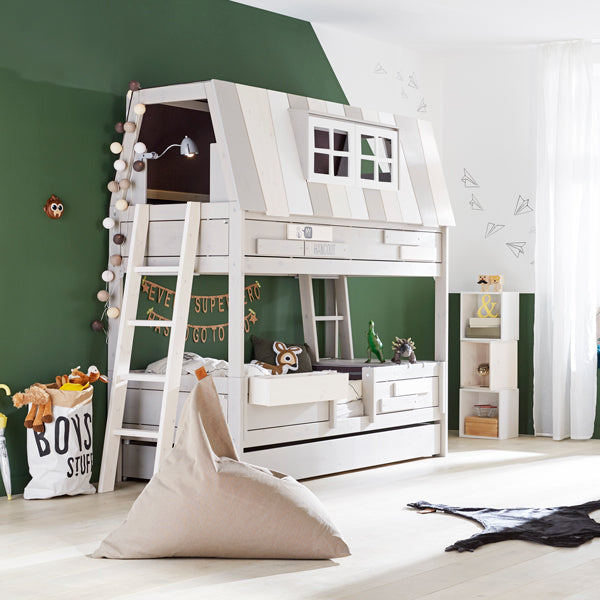 LIFETIME Abenteuerbett Hangout als Etagenbett 90x200cm - Leiter seitlich
