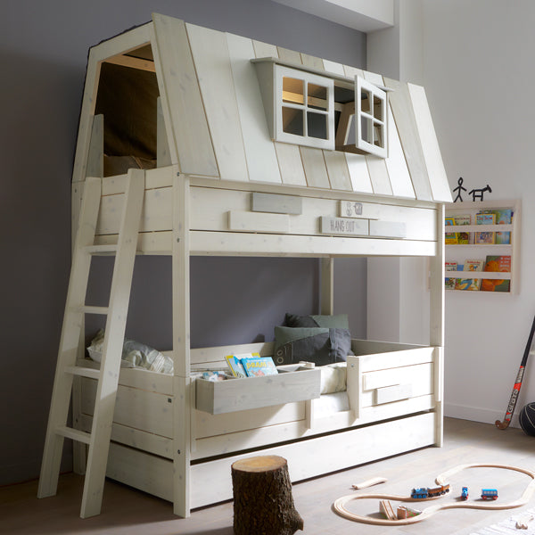 LIFETIME Abenteuerbett Hangout als Etagenbett 90x200cm - Leiter seitlich