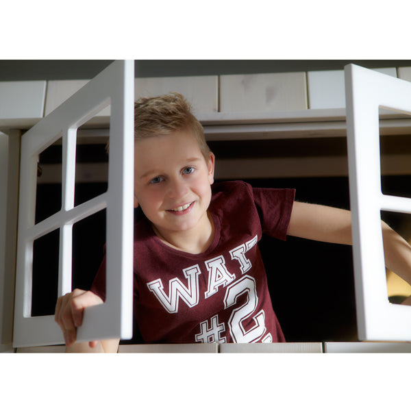 LIFETIME Abenteuerbett Hangout als Etagenbett in 120x200cm - Leiter seitlich