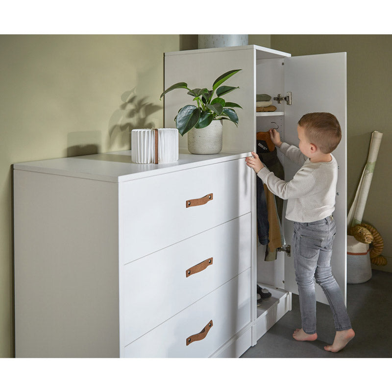 LIFETIME All-in-One Basiselement kleines Regal Höhe 88,9cm mit 2 Fächern in weiß oder white wash