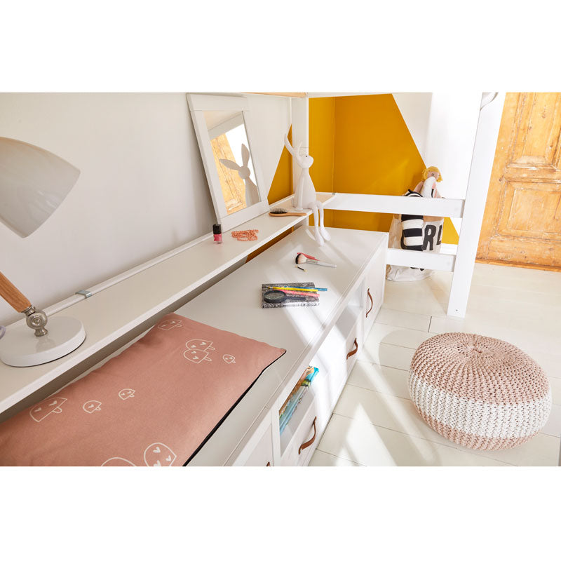 LIFETIME Bücherboard unter Hochbetten in weiß oder white wash