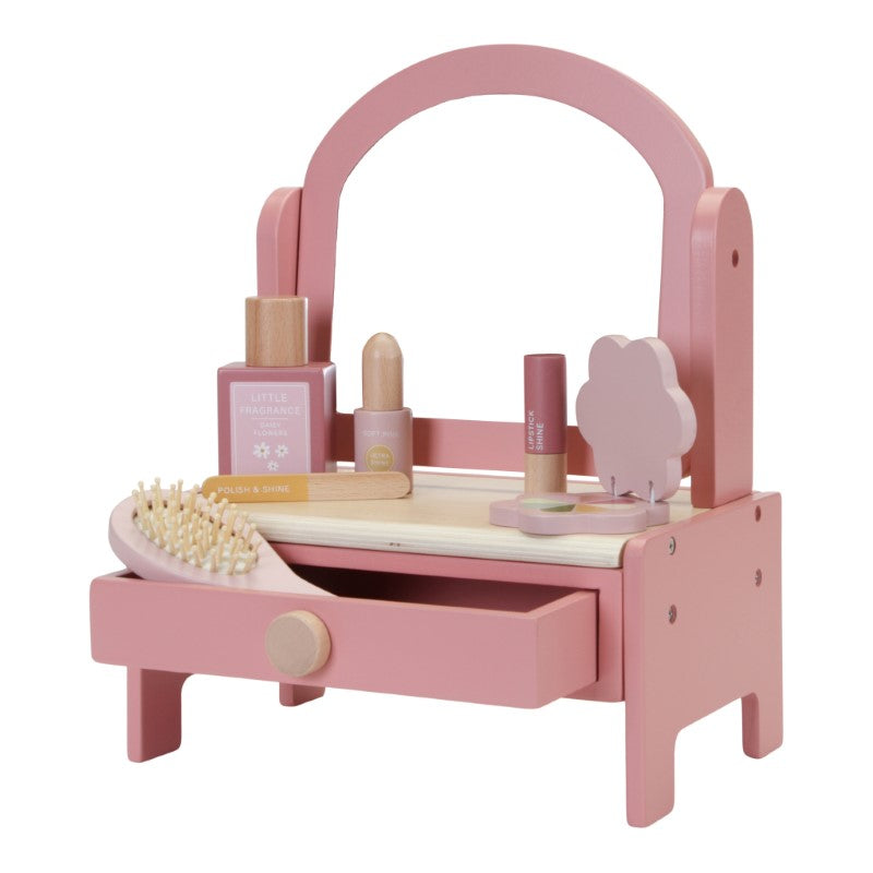 Little Dutch Holzspielzeug Schminktisch "Flowers & butterflies" in pink