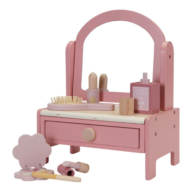 Little Dutch Holzspielzeug Schminktisch "Flowers & butterflies" in pink