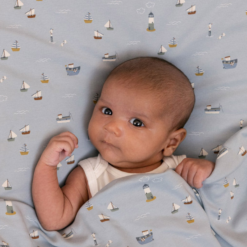 Little Dutch Babylaken 70x140/150cm Sailors Bay Blue - AUSSTELLUNGSSTÜCK