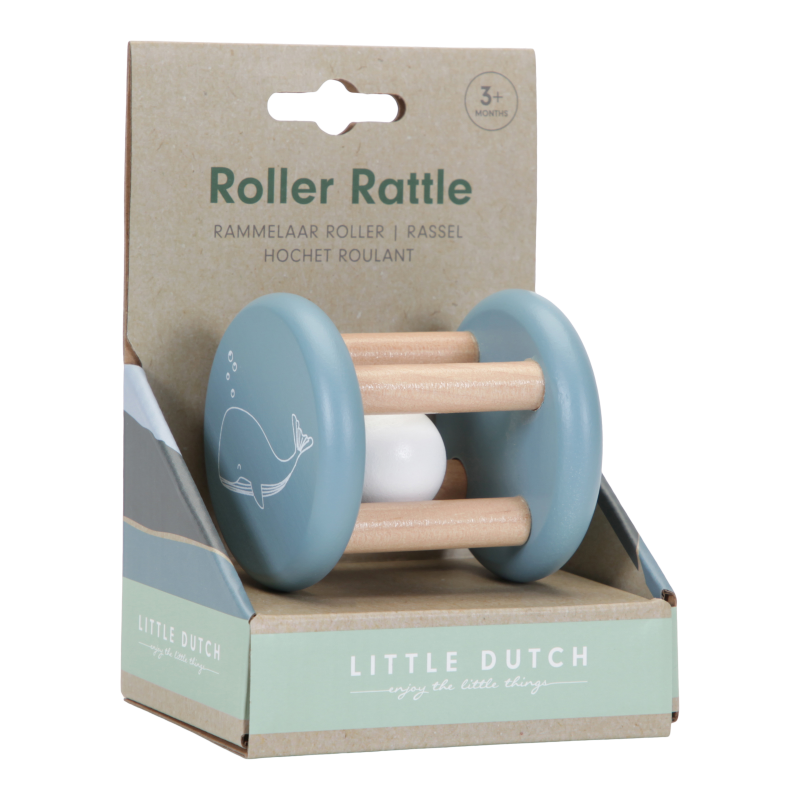 Little Dutch Holzspielzeug Rassel "Ocean" blau