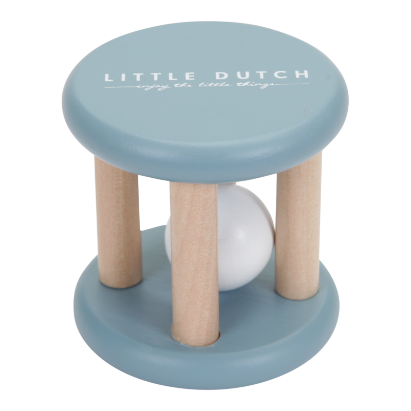 Little Dutch Holzspielzeug Rassel "Ocean" blau