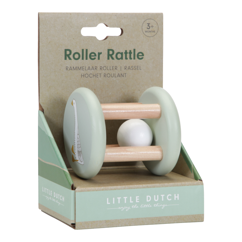 Little Dutch Holzspielzeug Rassel "Little Goose" olive
