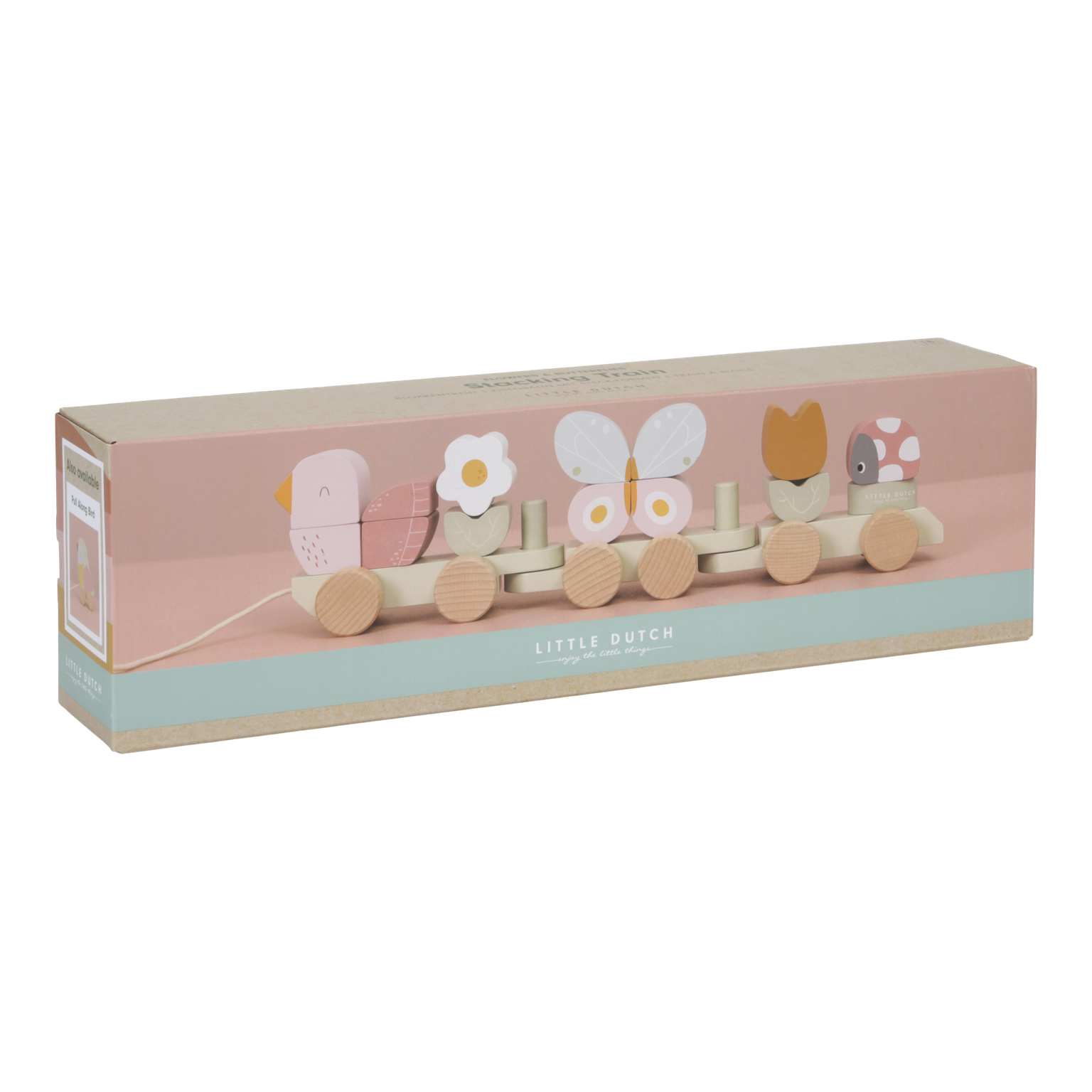 Little Dutch Holzspielzeug Steckspiel Holzeisenbahn "Flowers & Butterflies"