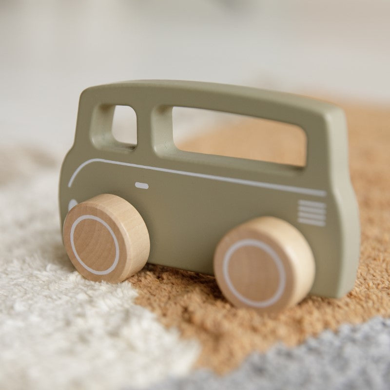Little Dutch Holzspielzeug Auto / Bus in olive