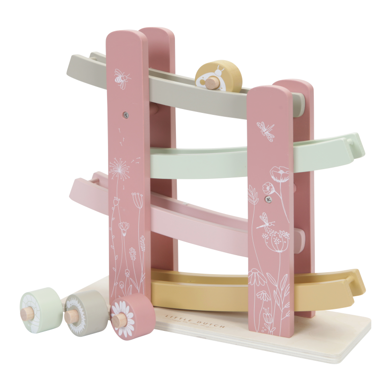 Little Dutch Holzspielzeug Rollbahn rosa