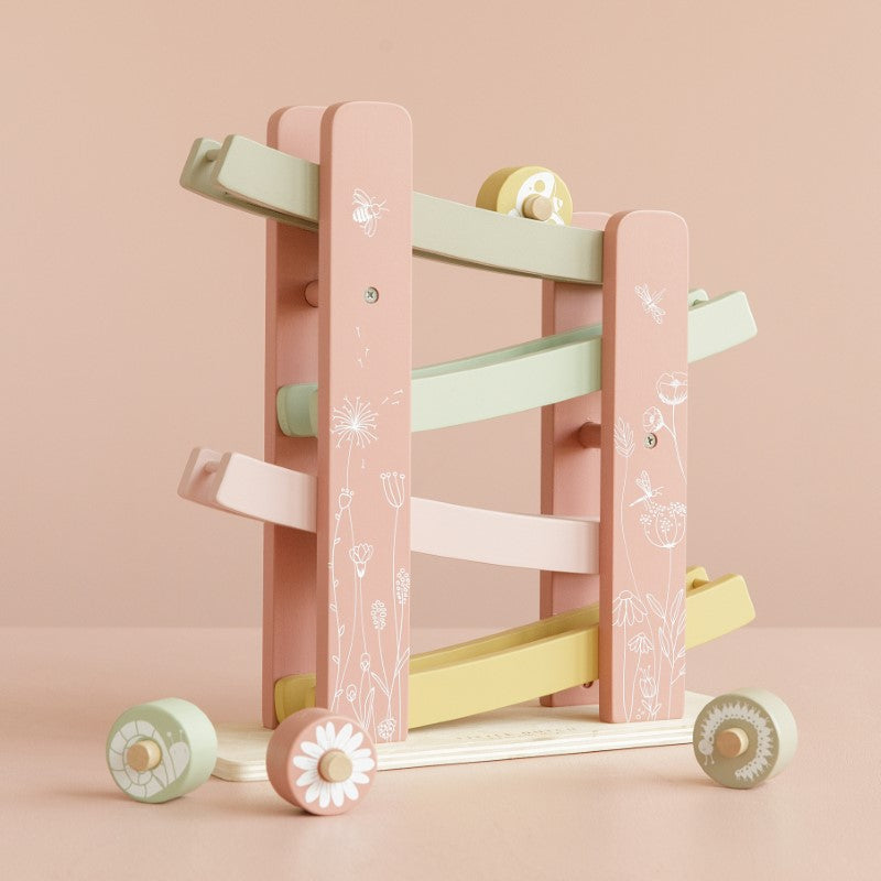 Little Dutch Holzspielzeug Rollbahn rosa