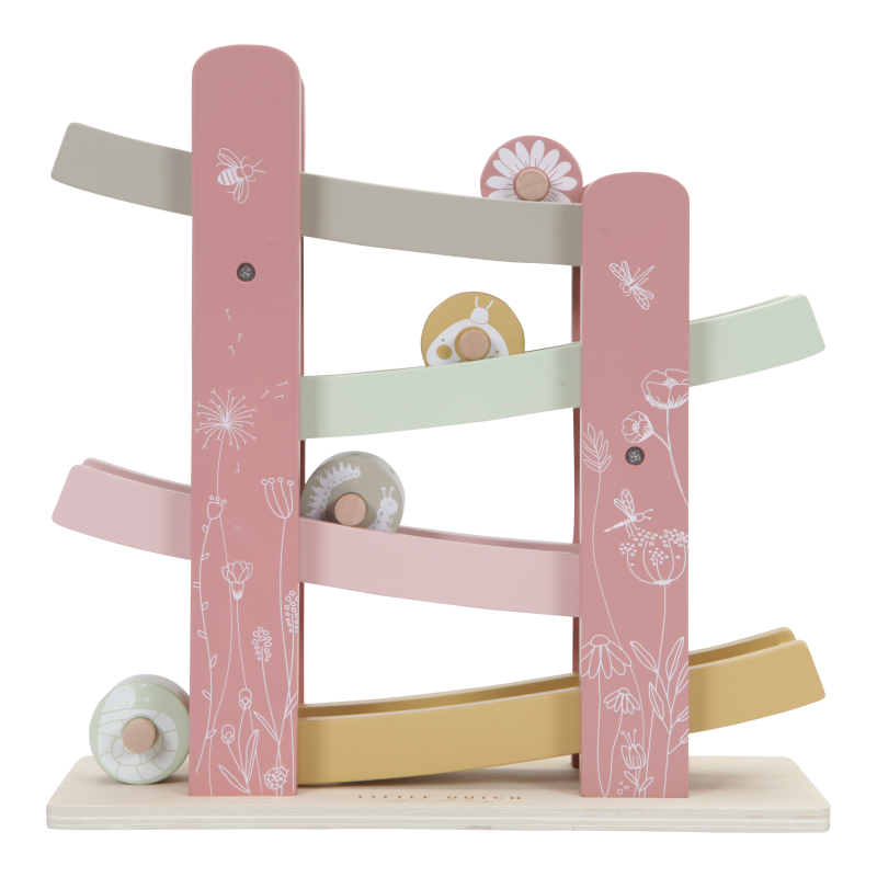 Little Dutch Holzspielzeug Rollbahn rosa