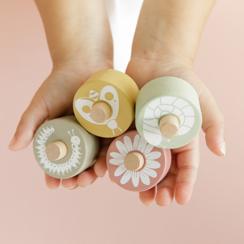 Little Dutch Holzspielzeug Rollbahn rosa