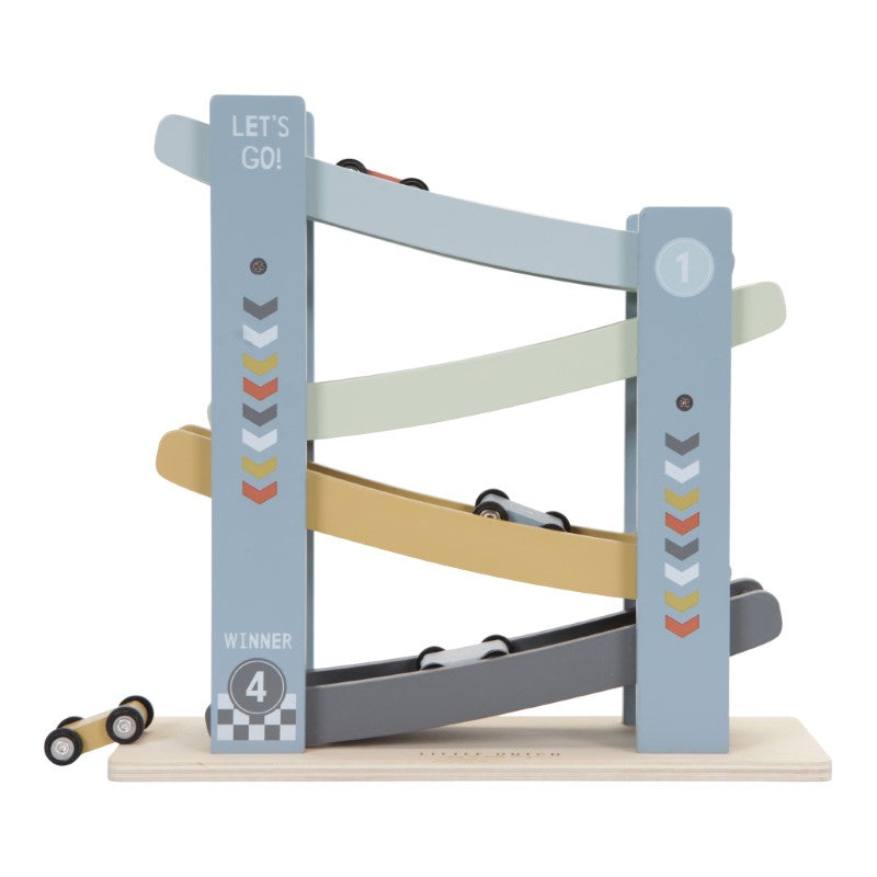 Little Dutch Holzspielzeug Rollbahn blau