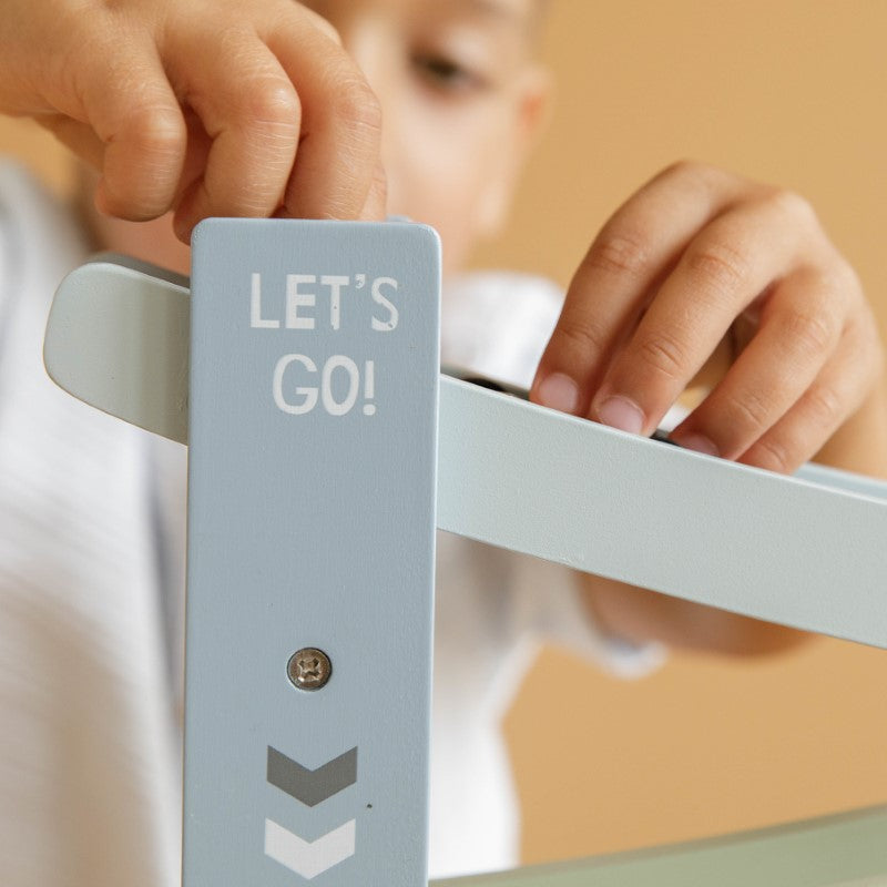 Little Dutch Holzspielzeug Rollbahn blau