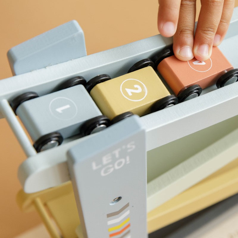 Little Dutch Holzspielzeug Rollbahn blau