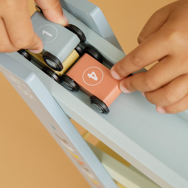 Little Dutch Holzspielzeug Rollbahn blau