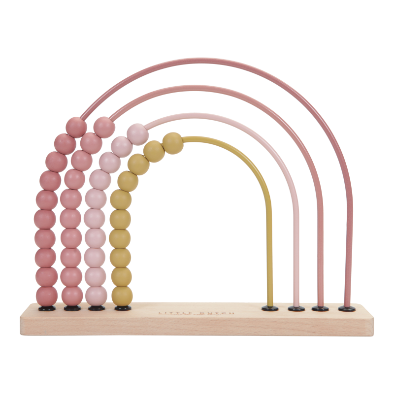 Little Dutch Holzspielzeug Motorik-Regenbogen Abakus rosa