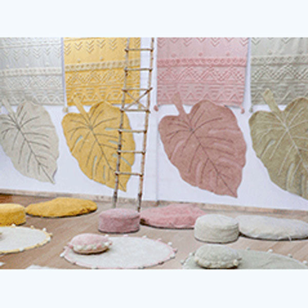 Lorena Canals waschbarer Teppich 'Monstera Leaf' in olive 120x180cm