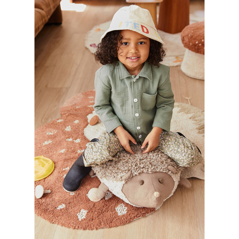 Lorena Canals Bodenkissen "Hedgehog" light brown/natural 50x65cm