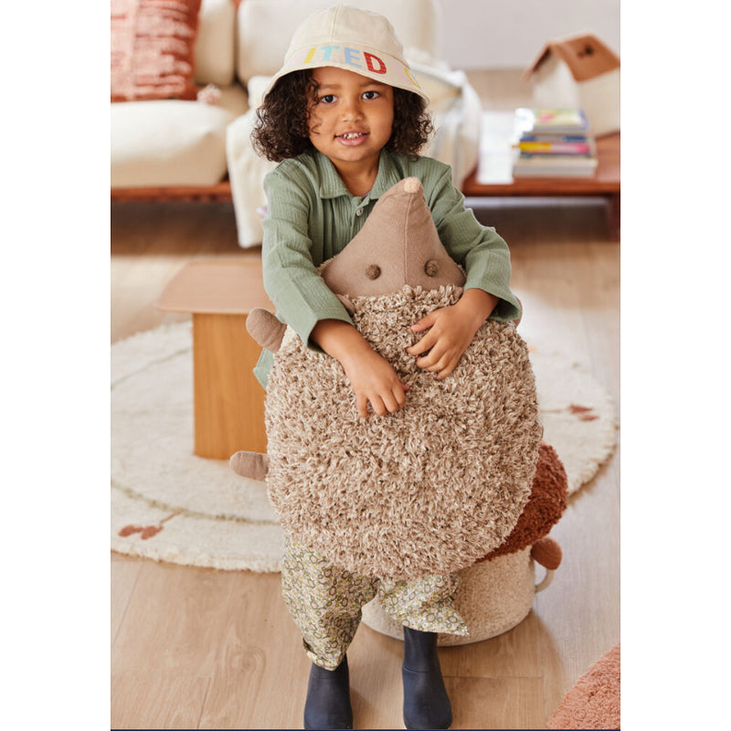 Lorena Canals Bodenkissen "Hedgehog" light brown/natural 50x65cm