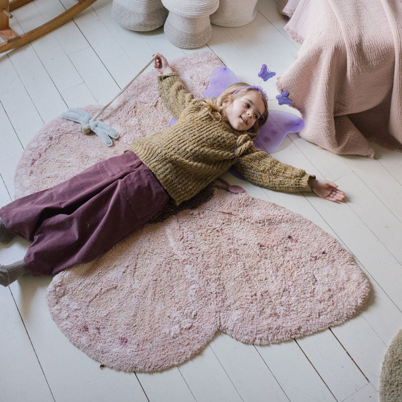 Lorena Canals waschbarer Teppich 'Baby Butterfly' 90x120cm