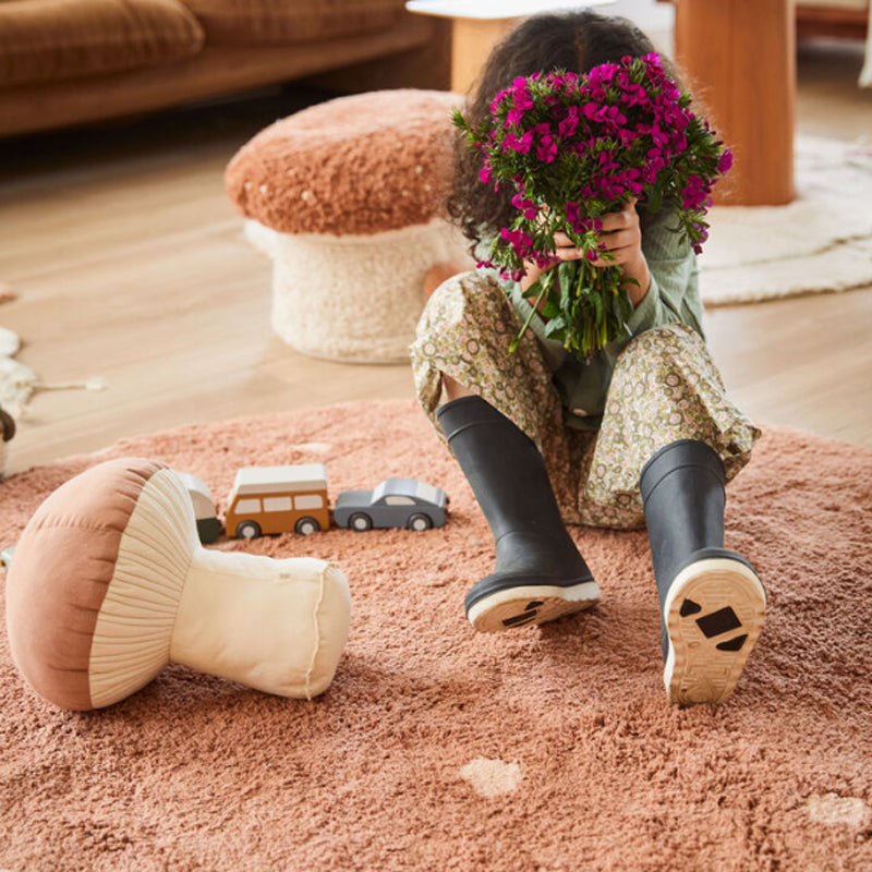 Lorena Canals Kissen "Boletus" chestnut/natural Ø25x30cm