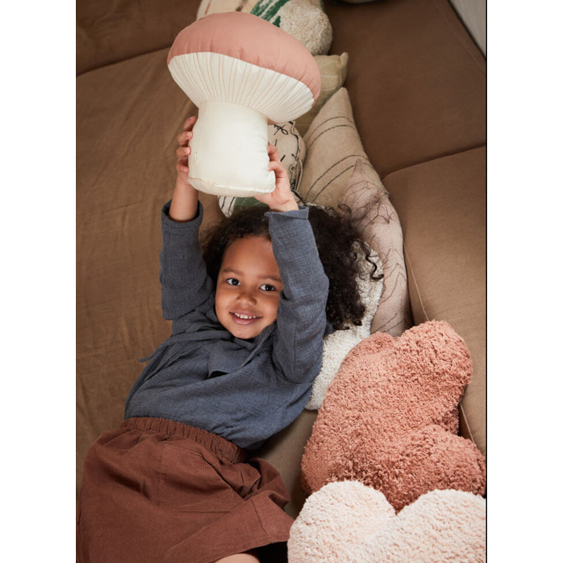 Lorena Canals Kissen "Boletus" chestnut/natural Ø25x30cm