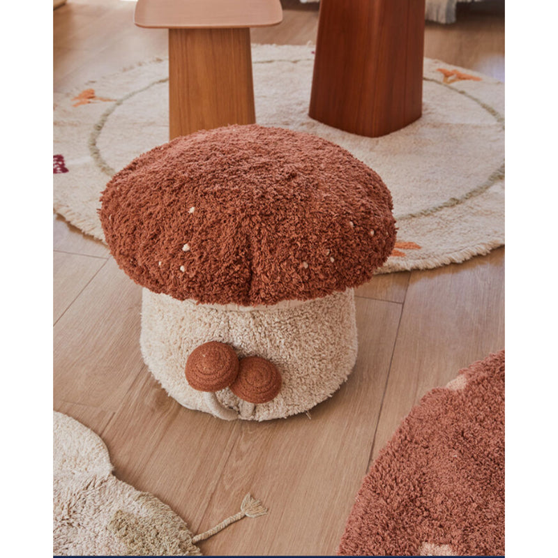Lorena Canals Pouf "Boletus" toffee/natural Ø45x35cm AUSSTELLUNGSSTÜCK