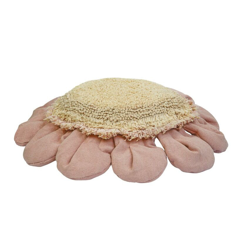 Lorena Canals Bodenkissen 'Pink Daisy' Ø70cm