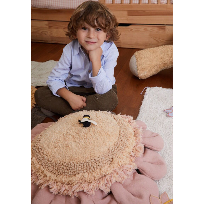 Lorena Canals Bodenkissen 'Pink Daisy' Ø70cm