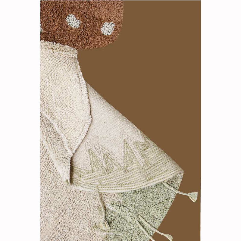 Lorena Canals waschbarer Teppich 'Boletus' 120x120cm