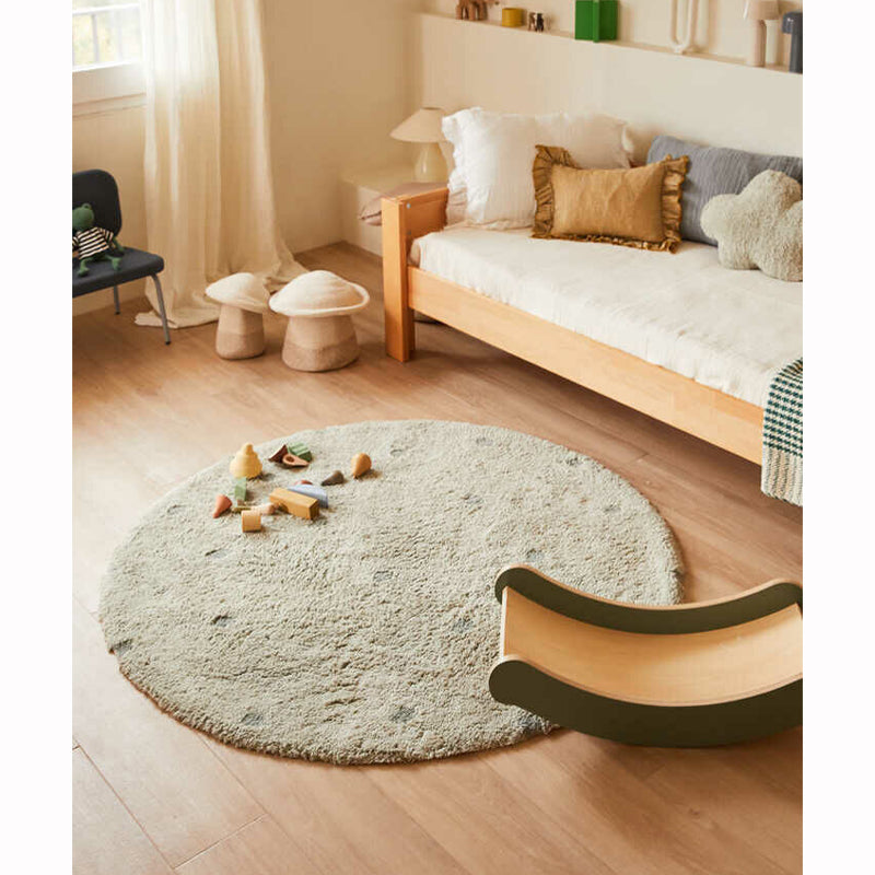 Lorena Canals waschbarer Teppich 'Round Dot' in blue sage Ø140cm