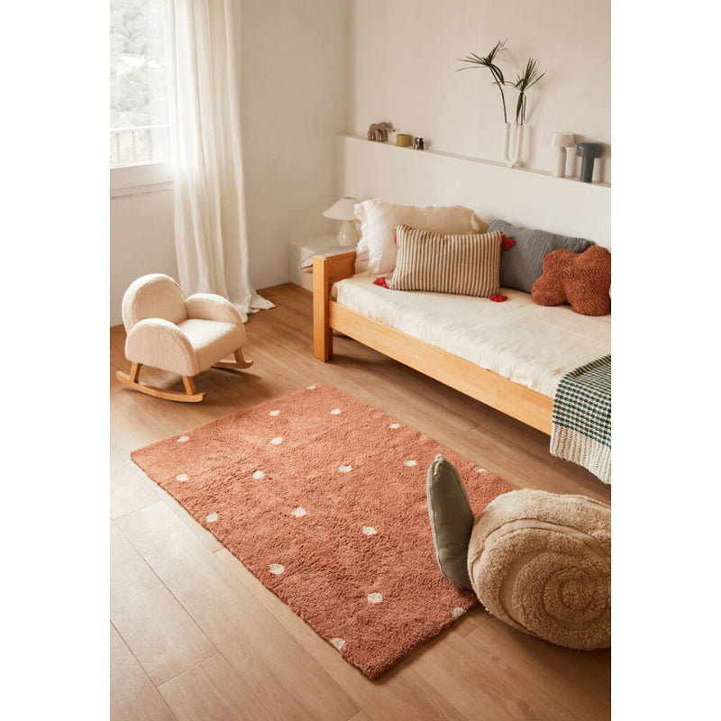 Lorena Canals waschbarer Teppich 'Mini Dot' in chestnut 100x150cm