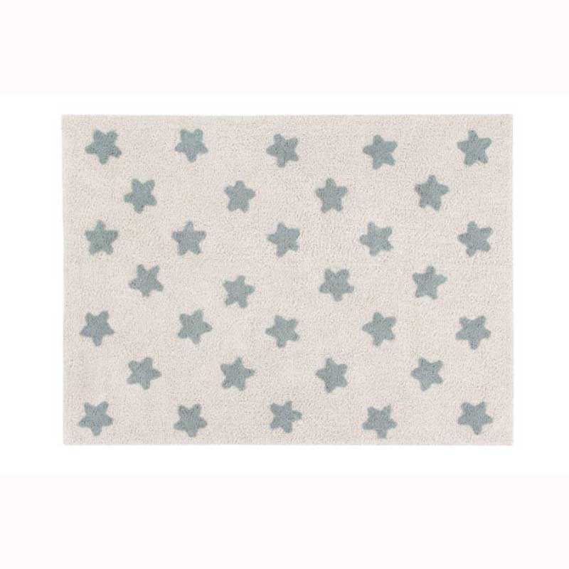 Lorena Canals waschbarer Teppich 'Stars' in creme/blau 120x160cm