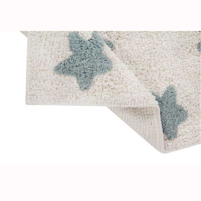 Lorena Canals waschbarer Teppich 'Stars' in creme/blau 120x160cm