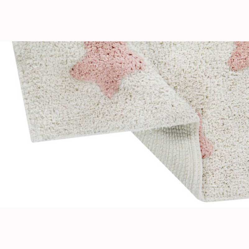 Lorena Canals waschbarer Teppich 'Stars' in creme/rosa 120x160cm