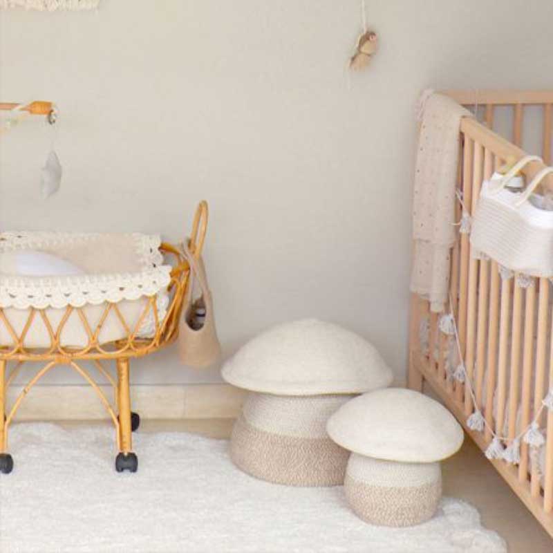 Lorena Canals Aufbewahrungskorb 'Babypilz' in natur/beige Ø23cm AUSSTELLUNGSSTÜCK