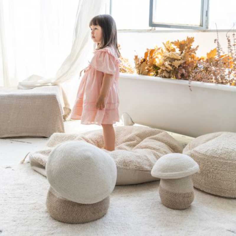 Lorena Canals Aufbewahrungskorb 'Babypilz' in natur/beige Ø23cm AUSSTELLUNGSSTÜCK