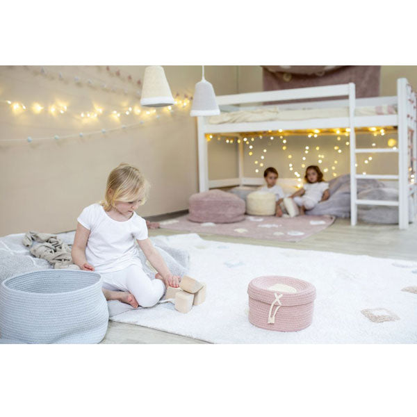 Lorena Canals waschbarer Teppich 'Kim' in natural mit bunten Designelementen 140x200cm