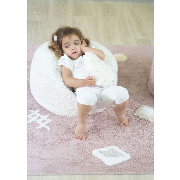 Lorena Canals waschbarer Teppich 'Noah' in nude vintage mit naturfarbenen Designelementen 140x200cm