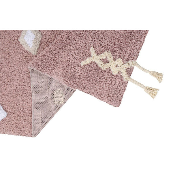 Lorena Canals waschbarer Teppich 'Noah' in nude vintage mit naturfarbenen Designelementen 140x200cm