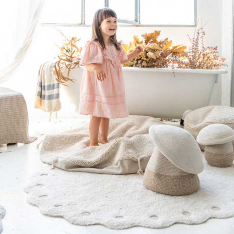 Lorena Canals Aufbewahrungskorb 'Babypilz' in natur/beige Ø23cm AUSSTELLUNGSSTÜCK