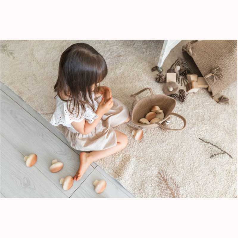 Lorena Canals waschbarer Teppich 'Pine Forest' in beige 140x200cm